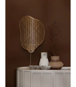 Discount Wandlamp Kinabalu - Naturel - 50x40x50cm Muurverlichting