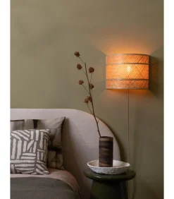 Clearance Wandlamp Langkawi - Naturel - Ø32cm Muurverlichting