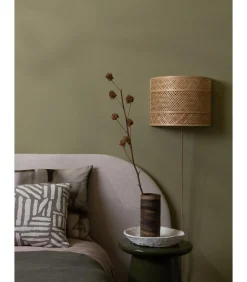 Clearance Wandlamp Langkawi - Naturel - Ø32cm Muurverlichting