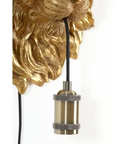 Sale Wandlamp Lion - Brons - 33.5x19x40.5cm Muurverlichting