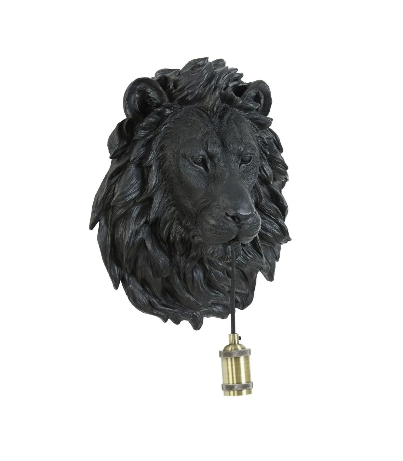 Light & Living Wandlamp Lion - Zwart - 33.5x19x40.5cm