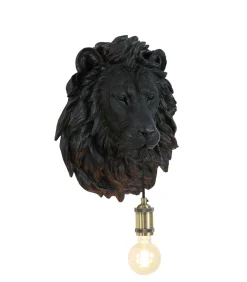 Light & Living Wandlamp Lion - Zwart - 33.5x19x40.5cm