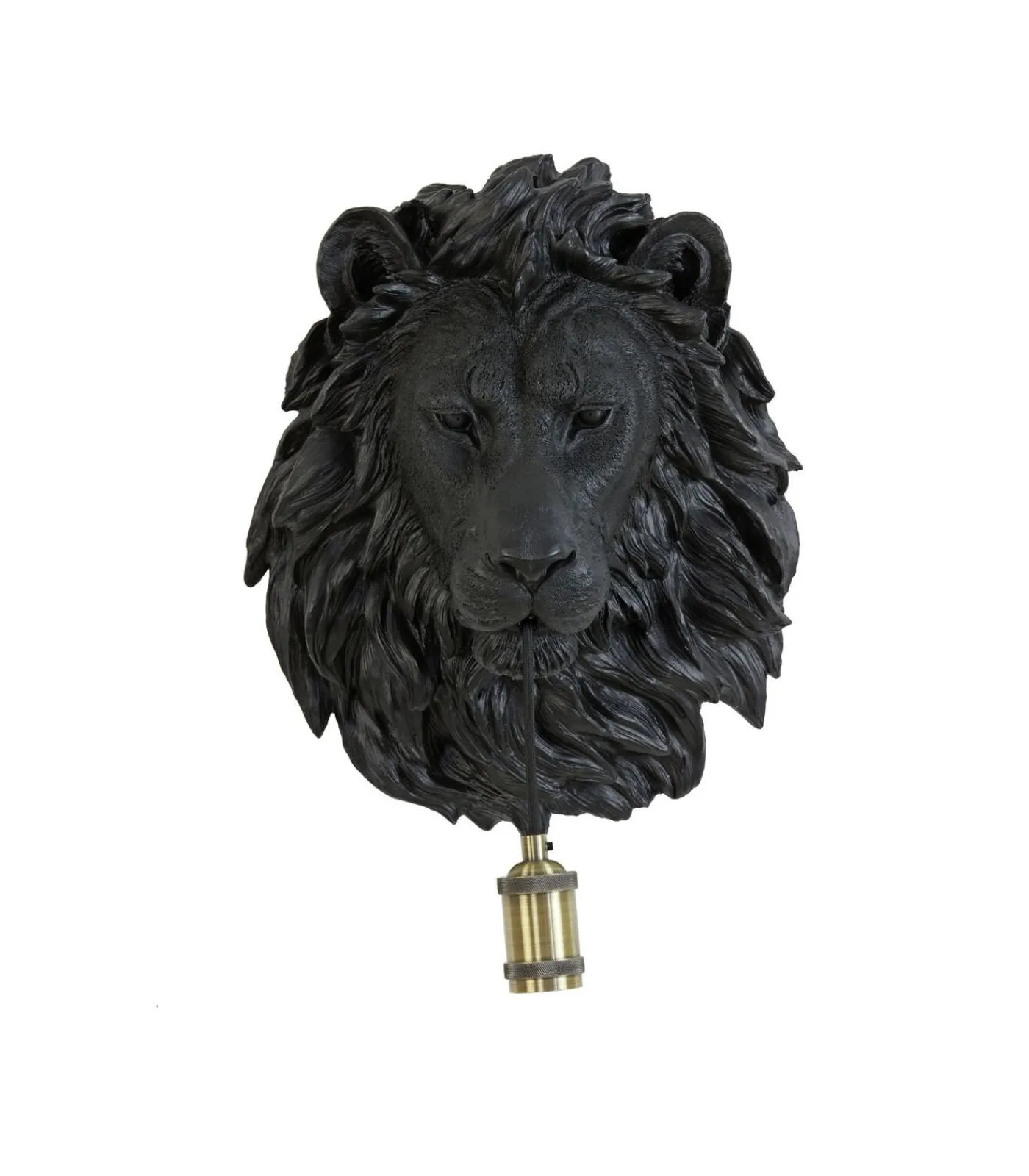 Light & Living Wandlamp Lion - Zwart - 33.5x19x40.5cm
