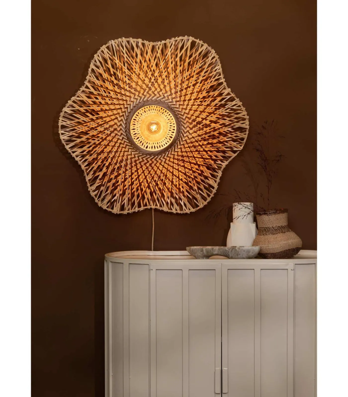 GOOD &MOJO Wandlamp Madura - Naturel - Ø87cm