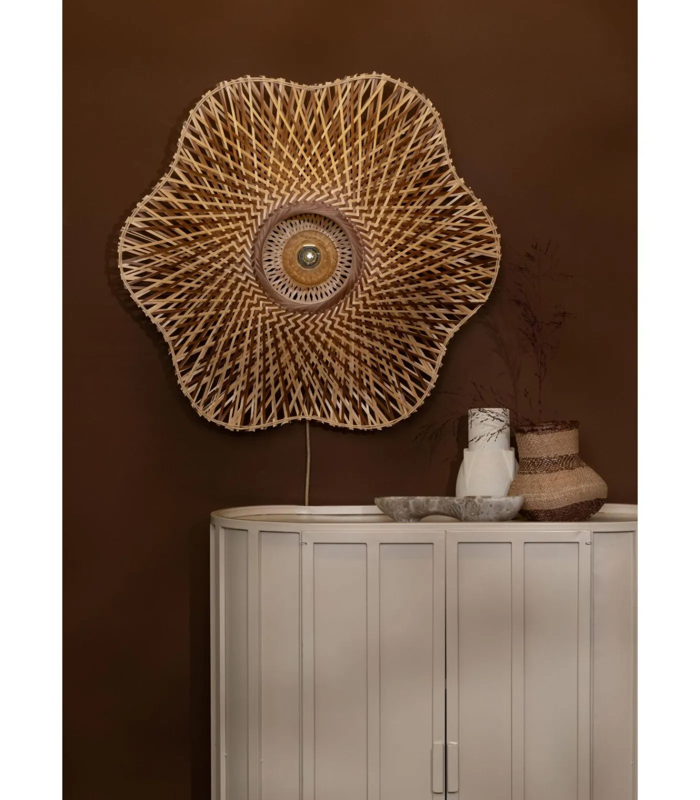 GOOD &MOJO Wandlamp Madura - Naturel - Ø87cm