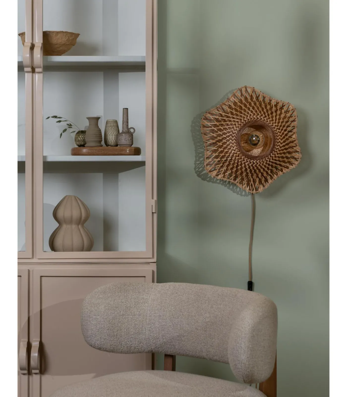 GOOD &MOJO Wandlamp Madura - Naturel - Ø44cm