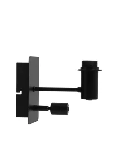 Outlet Wandlamp Montana - Zwart - 20x11x18cm Muurverlichting