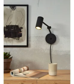 It's about RoMi Wandlamp Montreux - Zwart - 10.5x21.5x18cm