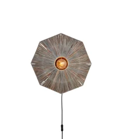 Sale Wandlamp Panama - Donker grijs - 45x7x45cm Muurverlichting