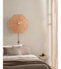 GOOD &MOJO Wandlamp Panama - Naturel - 65x7x65cm