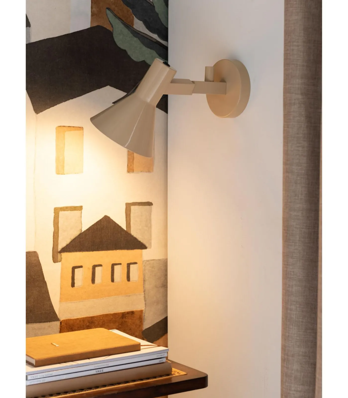It's about RoMi Wandlamp Stavanger - Beige - 31x15x20cm