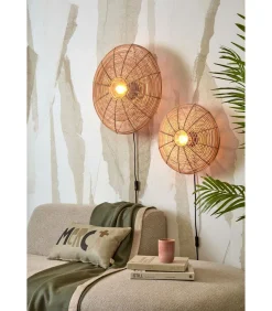 Hot Wandlamp Tanami - Rotan - Ø55cm Muurverlichting