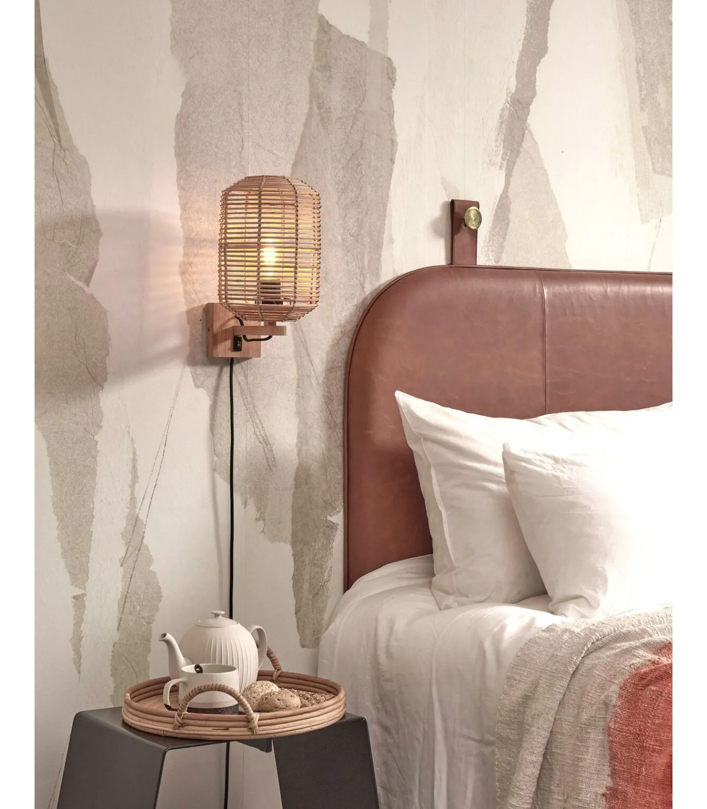 GOOD &MOJO Wandlamp Tanami - Rotan - Ø18cm