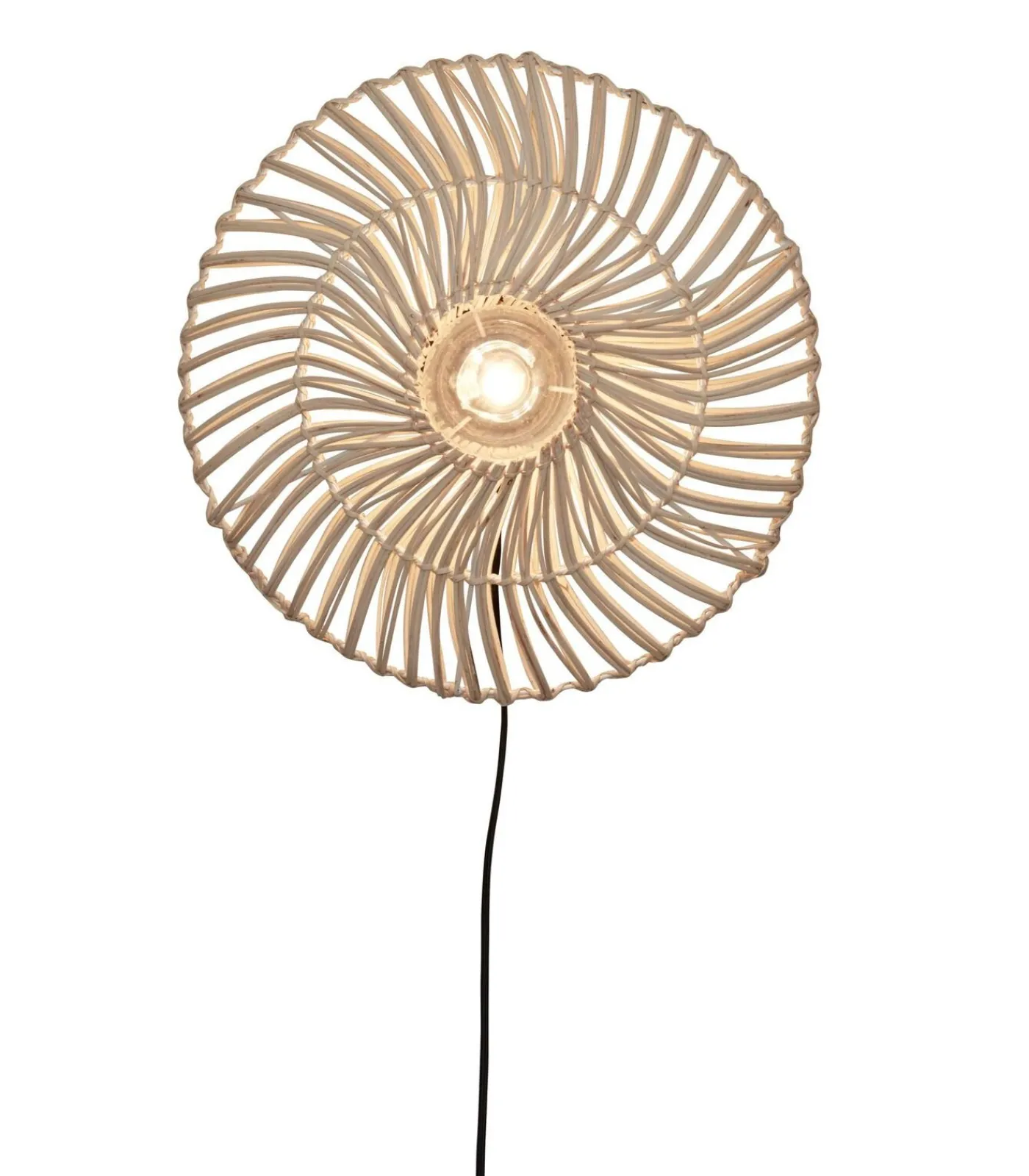 Discount Wandlamp Zanzibar - Rotan Wit - Ø40cm Muurverlichting