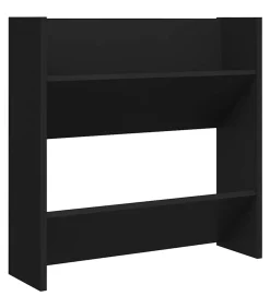 Sale Wandschoenenkast 60x18x60 cm bewerkt hout zwart Organiseren