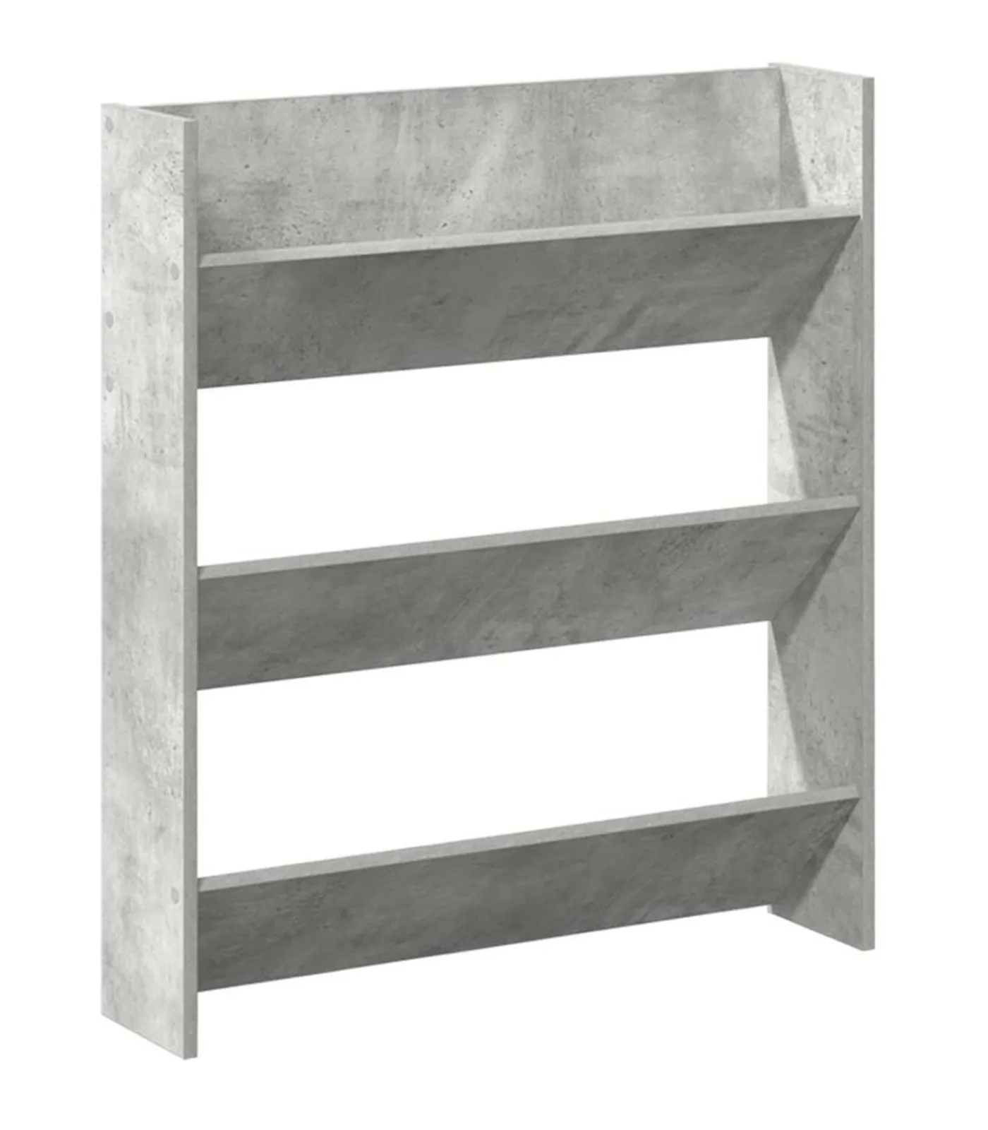 vidaXL Wandschoenenkast 80x18x90 cm spaanplaat betongrijs
