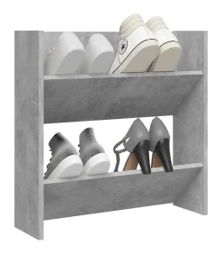 Online Wandschoenenkast 60x18x60 cm spaanplaat betongrijs Organiseren
