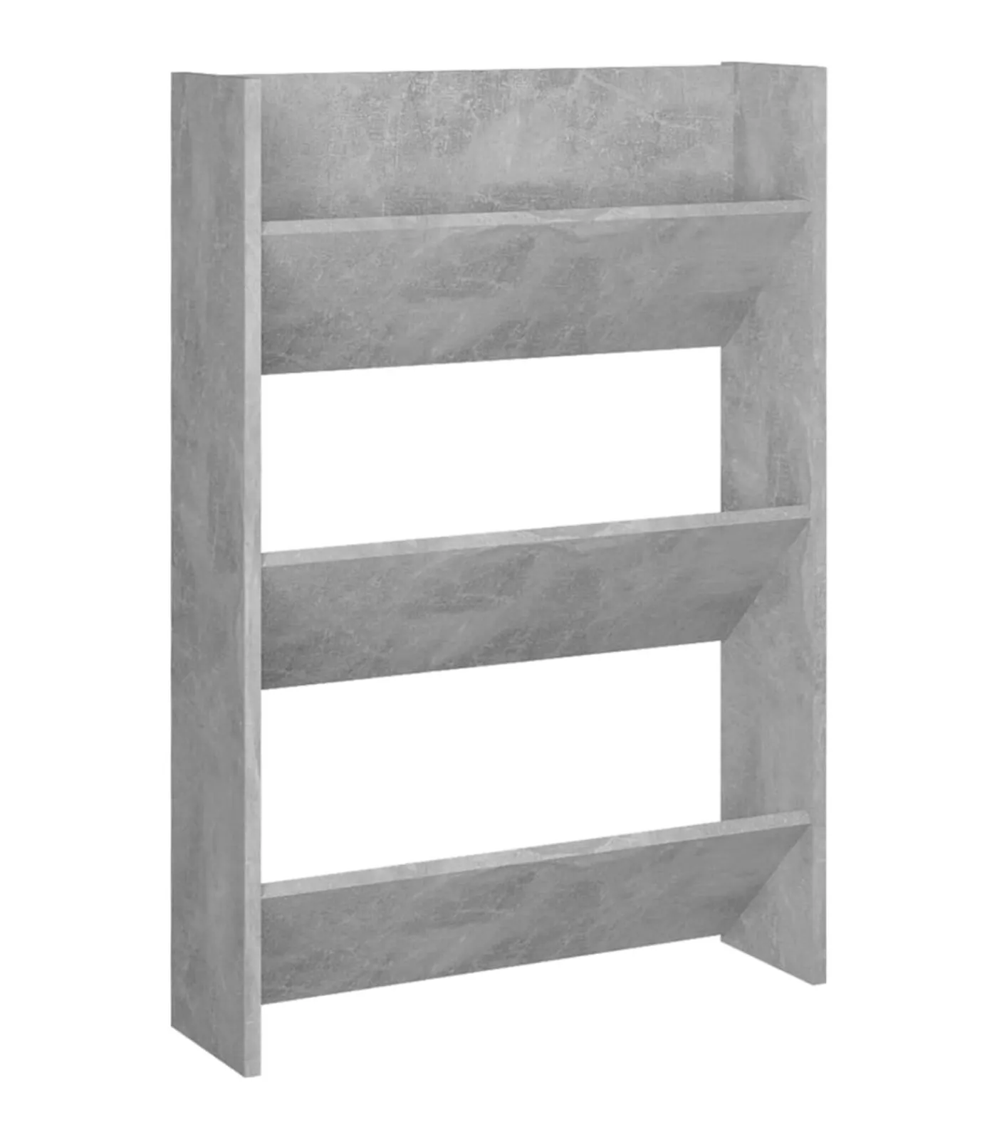 vidaXL Wandschoenenkast 60x18x90 cm spaanplaat betongrijs