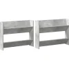 vidaXL Wandschoenenkasten 2 st 80x18x60 cm spaanplaat betongrijs