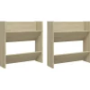 Sale Wandschoenenkasten 2 st 60x18x60 cm spaanplaat sonoma eiken Organiseren