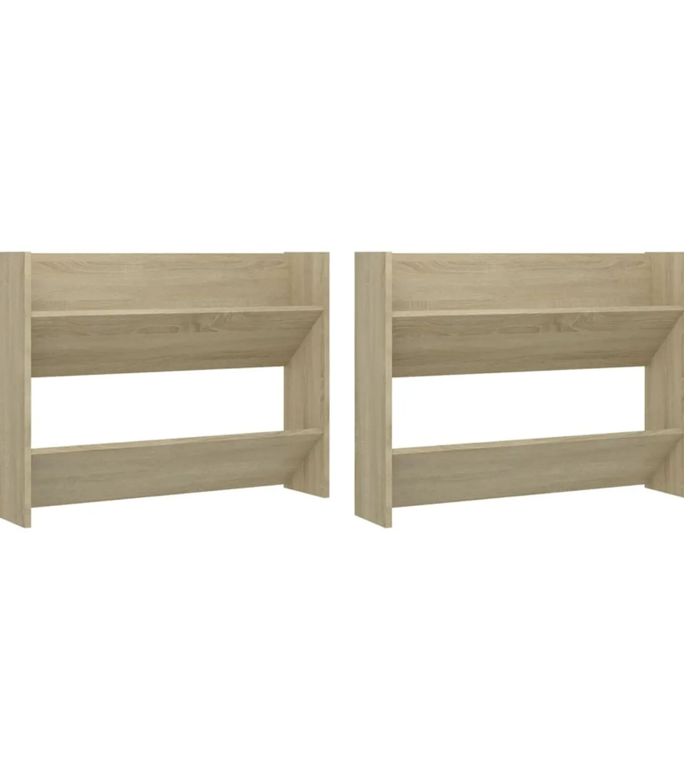 Online Wandschoenenkasten 2 st 80x18x60 cm spaanplaat sonoma eiken Organiseren