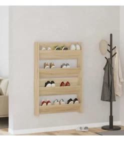 Online Wandschoenenkasten 2 st 80x18x60 cm spaanplaat sonoma eiken Organiseren