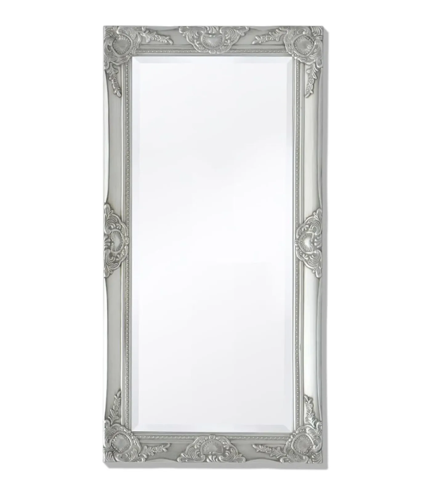 vidaXL Wandspiegel Barok 100 x 50 cm zilver