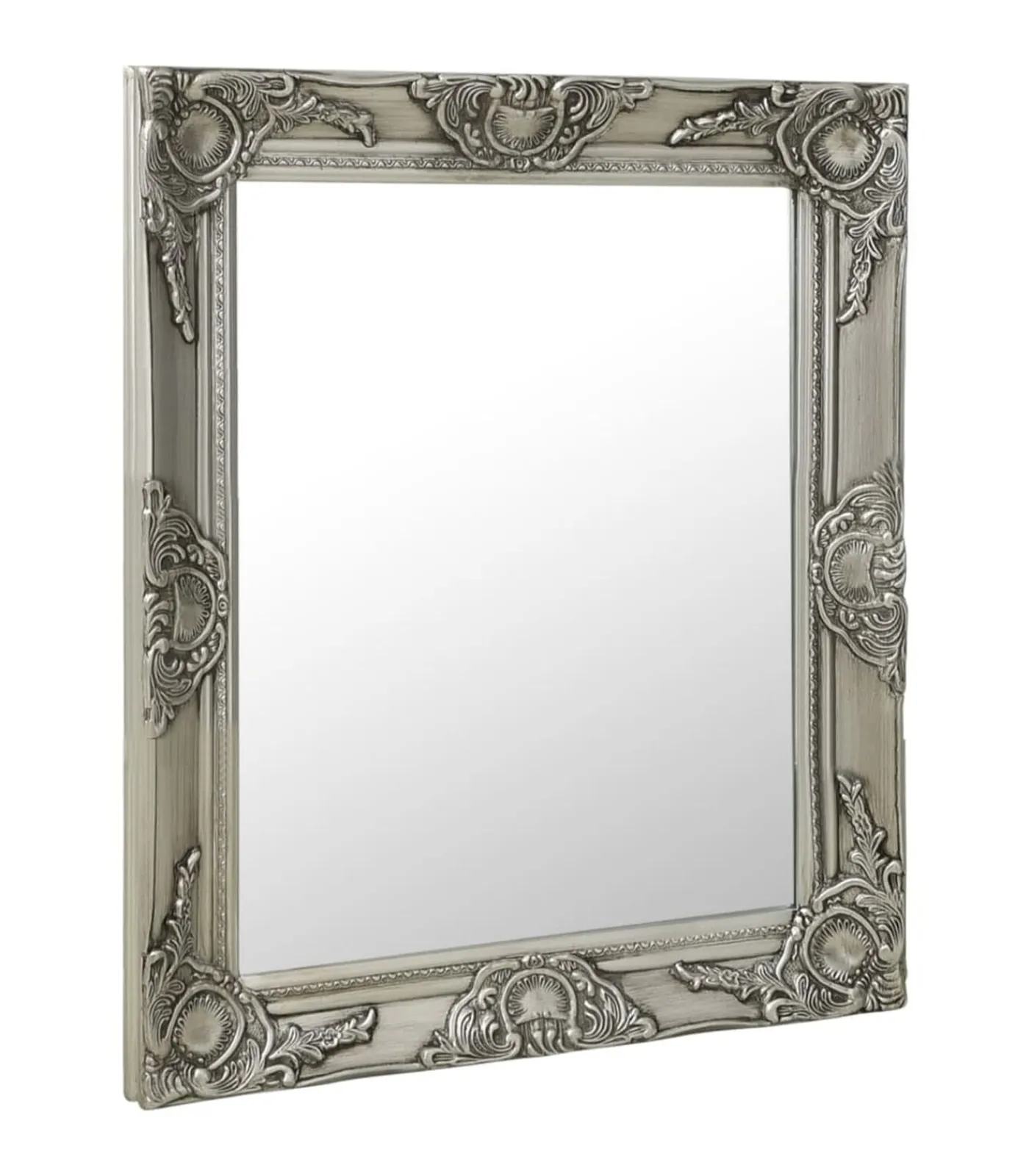 Hot Wandspiegel barok stijl 50x60 cm zilverkleurig Spiegels