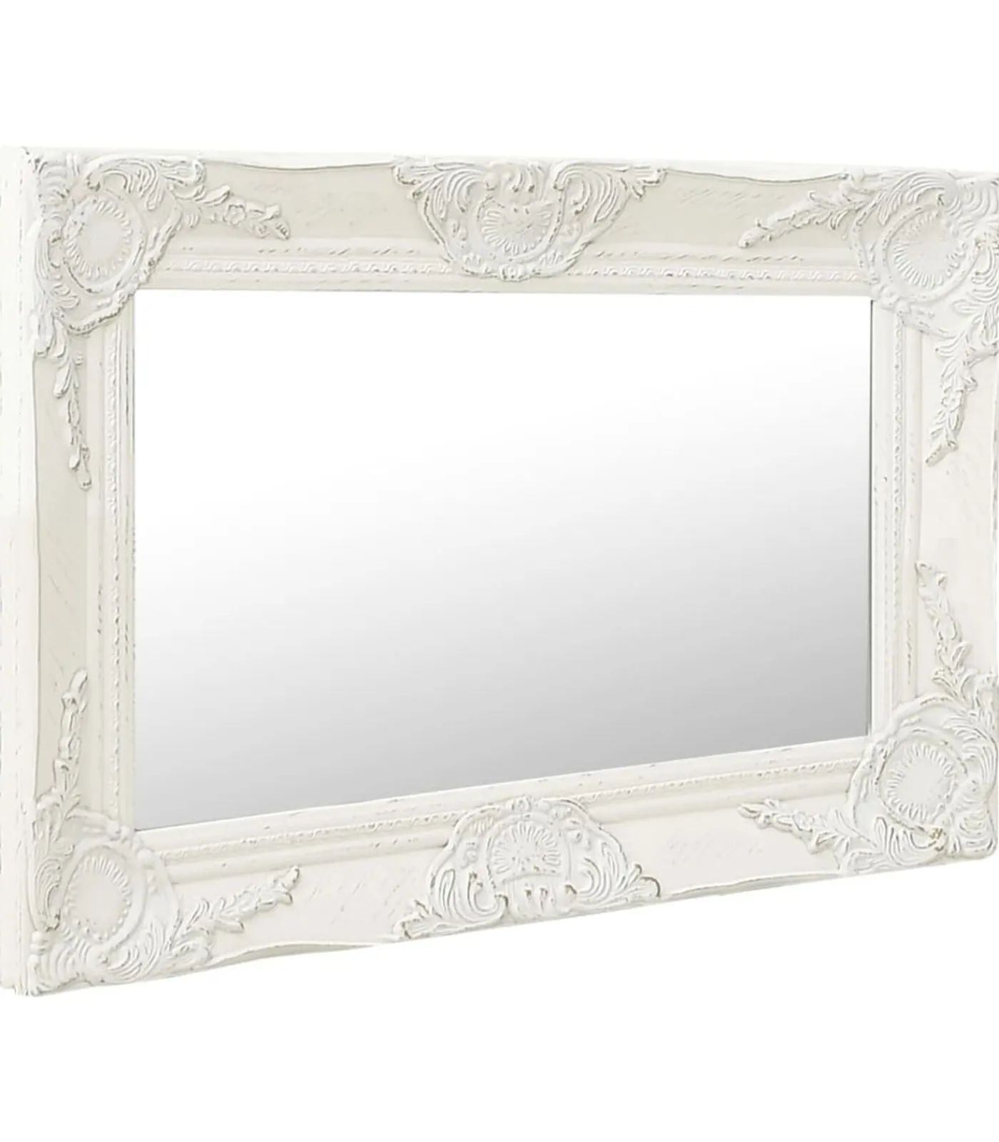 vidaXL Wandspiegel barok stijl 60x40 cm wit