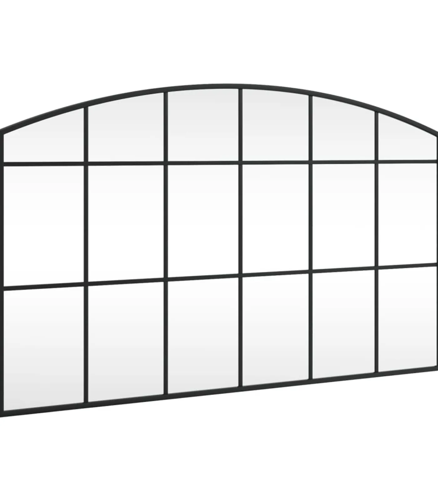 vidaXL Wandspiegel boog 100x60 cm ijzer zwart