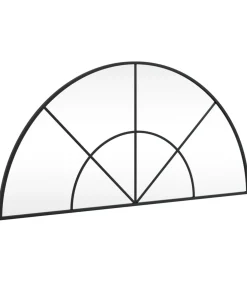 vidaXL Wandspiegel boog 100x50 cm ijzer zwart