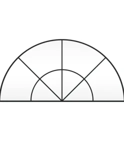 vidaXL Wandspiegel boog 100x50 cm ijzer zwart