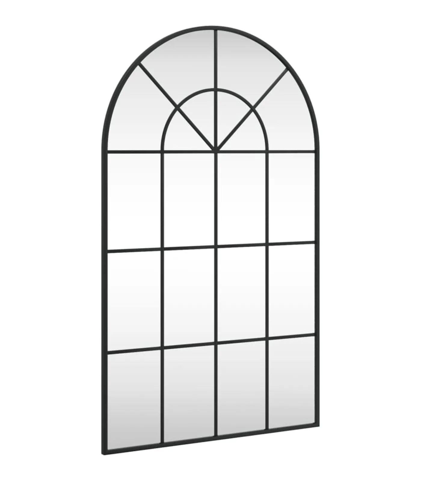 vidaXL Wandspiegel boog 60x100 cm ijzer zwart