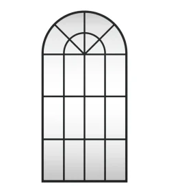 vidaXL Wandspiegel boog 40x80 cm ijzer zwart