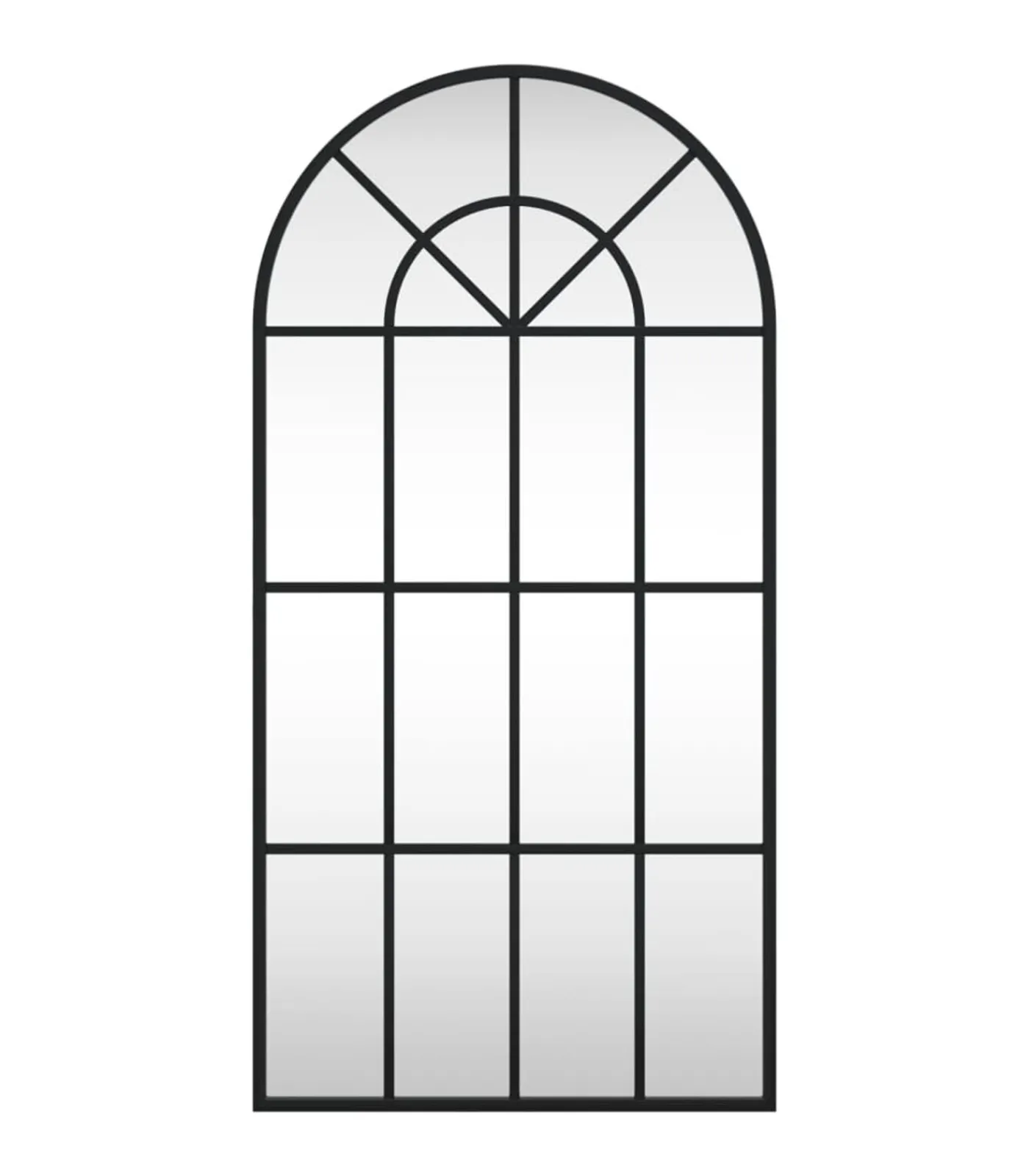 vidaXL Wandspiegel boog 40x80 cm ijzer zwart
