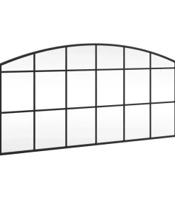 New Wandspiegel boog 100x50 cm ijzer zwart Spiegels