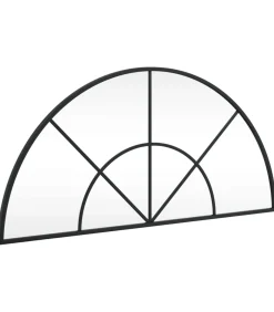 Online Wandspiegel boog 80x40 cm ijzer zwart Spiegels