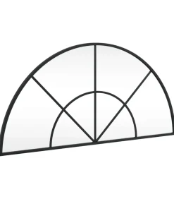 Online Wandspiegel boog 80x40 cm ijzer zwart Spiegels