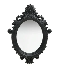 Wandspiegel kasteel stijl 56x76 cm zwart Spiegels