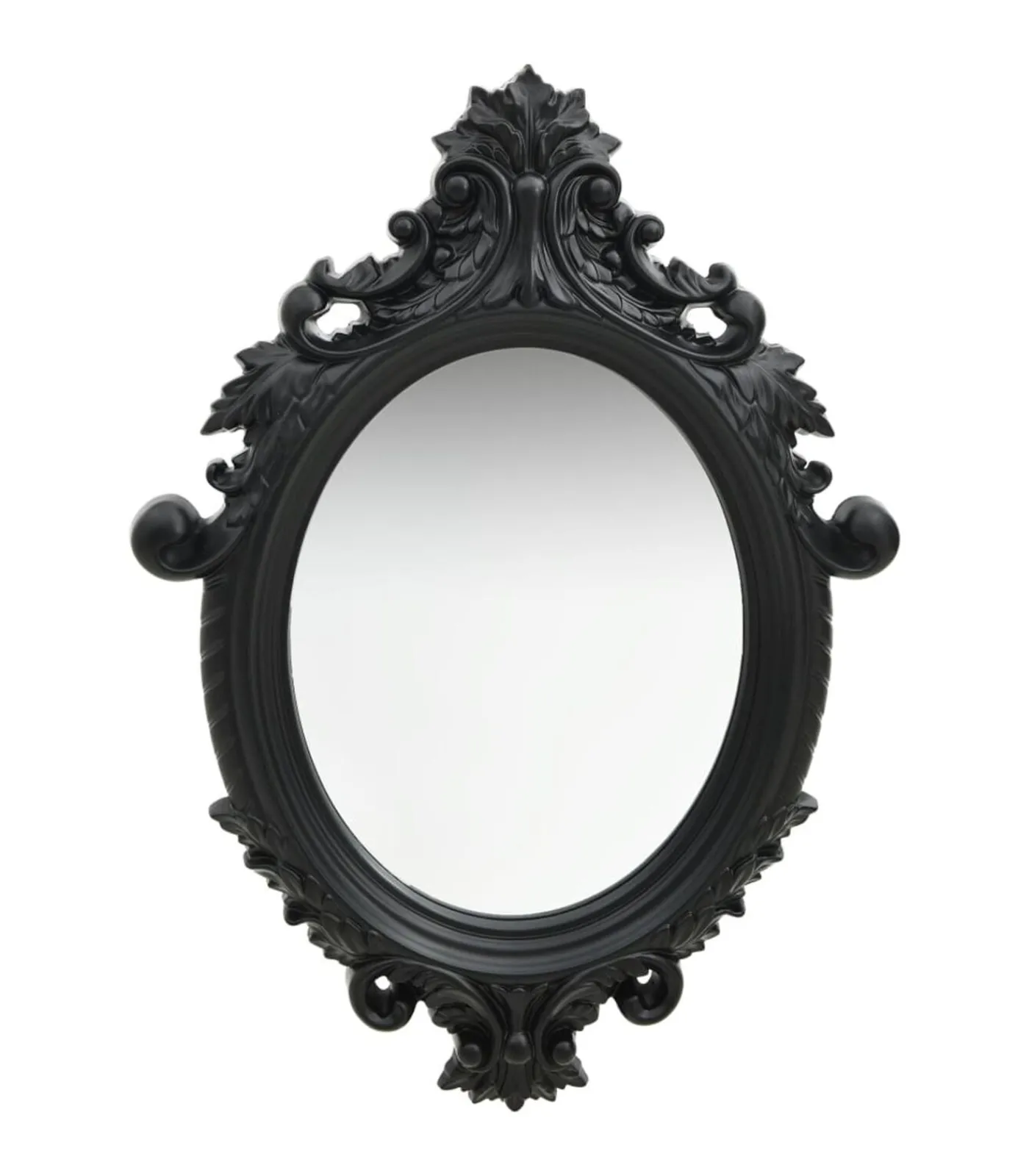 Wandspiegel kasteel stijl 56x76 cm zwart Spiegels