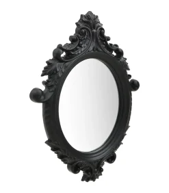 Wandspiegel kasteel stijl 56x76 cm zwart Spiegels