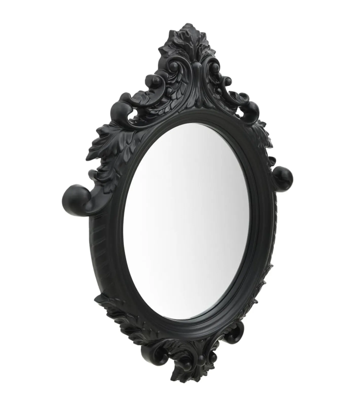 Wandspiegel kasteel stijl 56x76 cm zwart Spiegels
