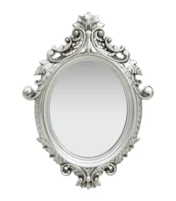 Hot Wandspiegel kasteel stijl 56x76 cm zilverkleurig Spiegels