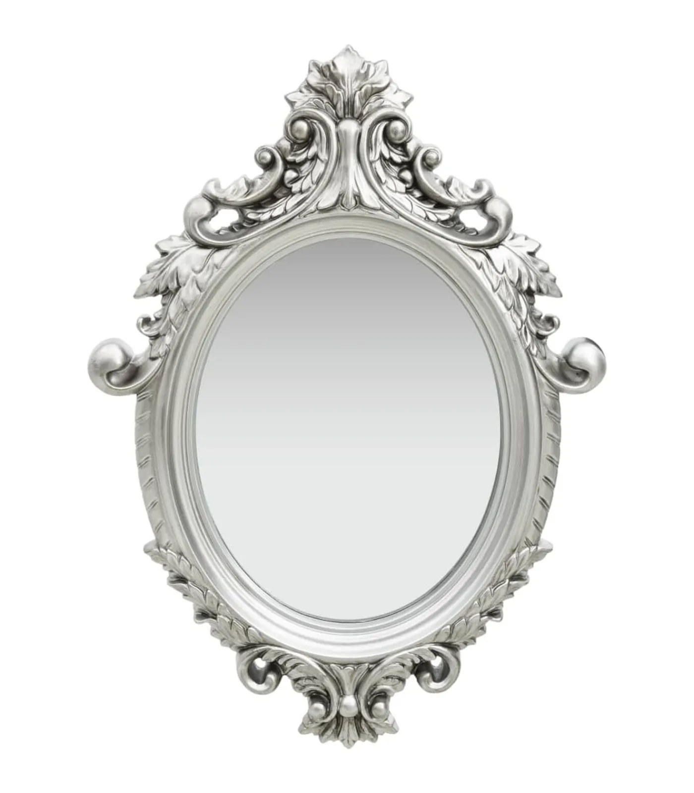 Hot Wandspiegel kasteel stijl 56x76 cm zilverkleurig Spiegels