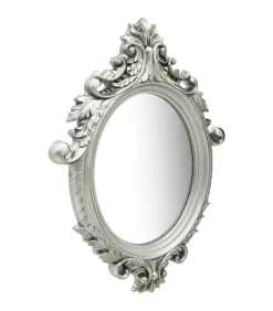 Hot Wandspiegel kasteel stijl 56x76 cm zilverkleurig Spiegels