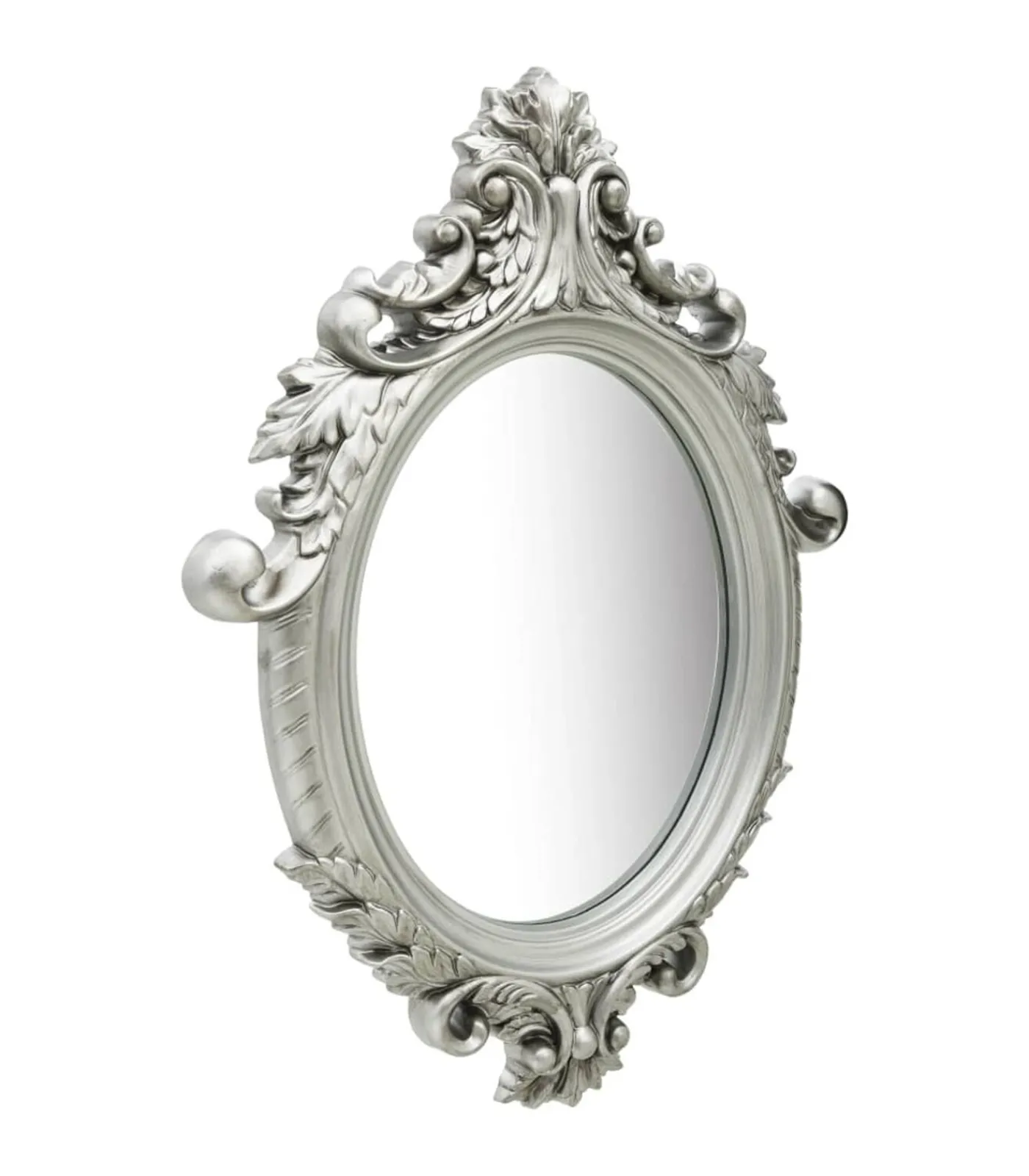 Hot Wandspiegel kasteel stijl 56x76 cm zilverkleurig Spiegels