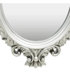 Hot Wandspiegel kasteel stijl 56x76 cm zilverkleurig Spiegels