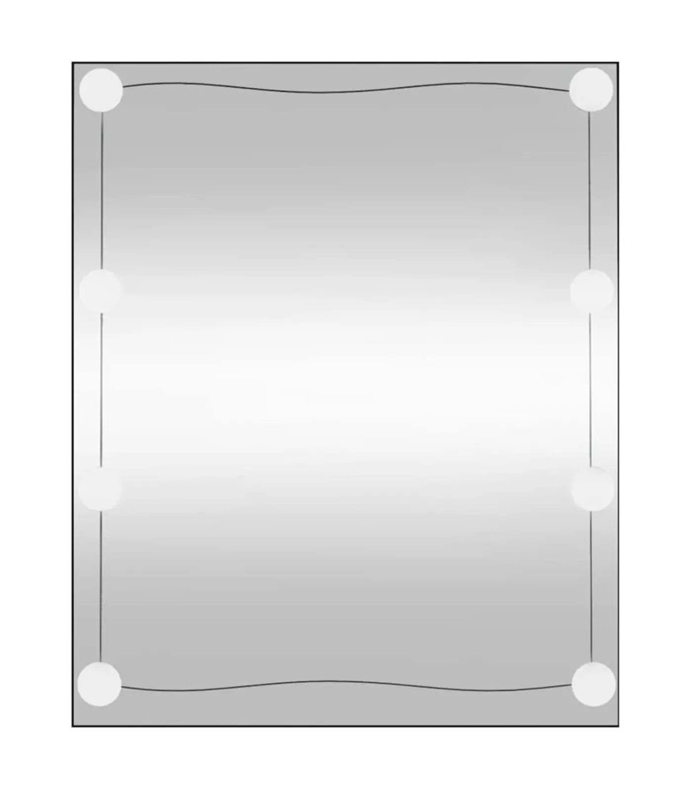 vidaXL Wandspiegel met LED's rechthoekig 50x60 cm glas