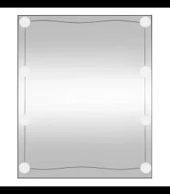 vidaXL Wandspiegel met LED's rechthoekig 50x60 cm glas