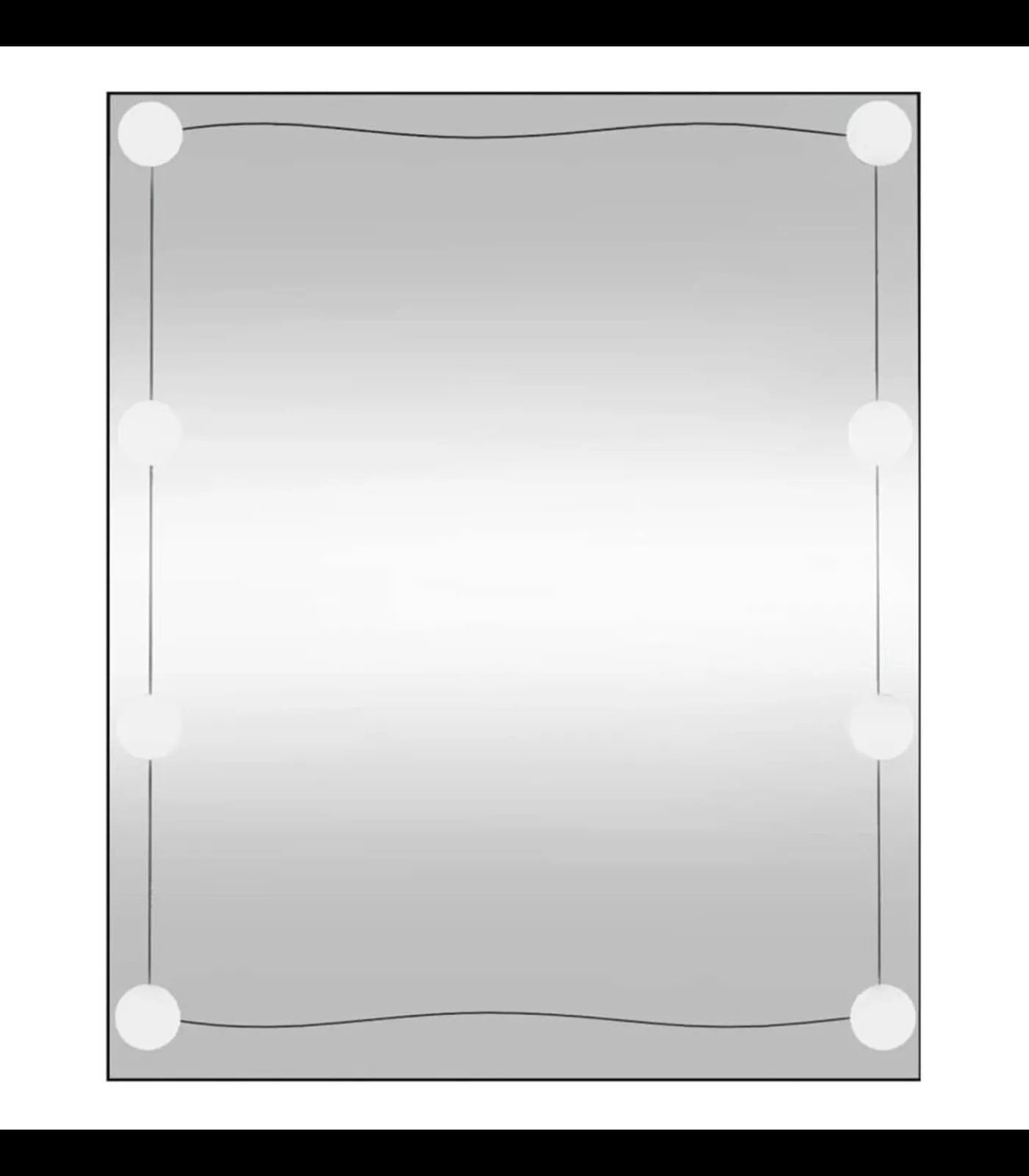 vidaXL Wandspiegel met LED's rechthoekig 50x60 cm glas